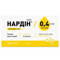 Купить Нардин раствор д/ин. 100 мг/мл по 0,4 мл (40 мг) №10 (шприцы) Нардин раствор д/ин. 100 мг/мл по 0,4 мл (40 мг) №10 (шприцы)