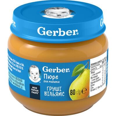 Пюре фруктовое Nestle Gerber Груша Вильямс 80 г