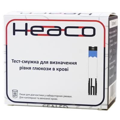 Тест-полоски для глюкометра Heaco Safe AQ 50 шт.
