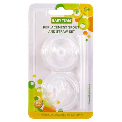 Набор для поильника Baby Team 5055 силиконовый спаут + трубочка