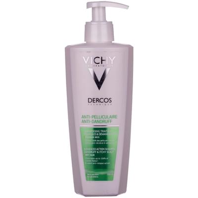 Шампунь Vichy Dercos посиленої дії проти лупи для сухого волосся та подразненої шкіри голови 390 мл