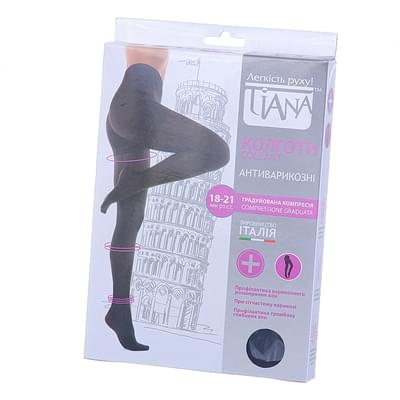Колготки антиварикозные Tiana 810 18-21 мм рт. ст. 140 den размер 4 черные