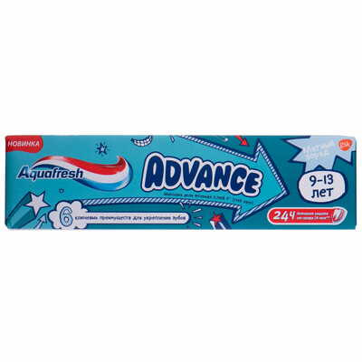 Зубная паста детская Aquafresh Advance от 9 да 13 лет 75 мл