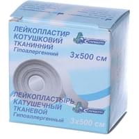 Пластырь С-Пласт катушечный на тканевой основе 3 см х 500 см 1 шт.
