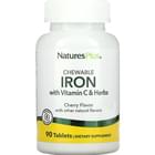 Natures Plus Залізо з вітаміном C Chewable Iron вишневий смак таблетки жув. №90