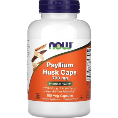 Now Подорожник шелуха Psyllium Husk 700 мг капсулы №180