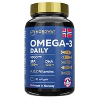 Омега-3 Дейли Nordway Daily Omega-3 капсулы по 1000 мг №30 (флакон)