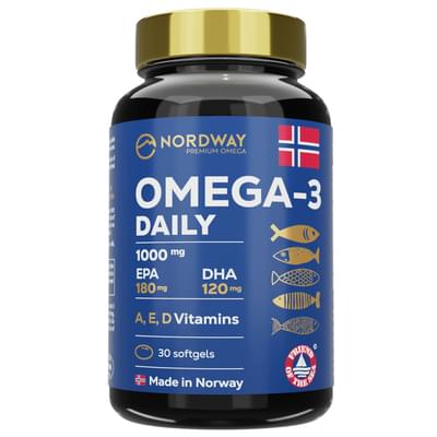 Омега-3 Дейлі Nordway Daily Omega-3 капсули по 1000 мг №30 (флакон)