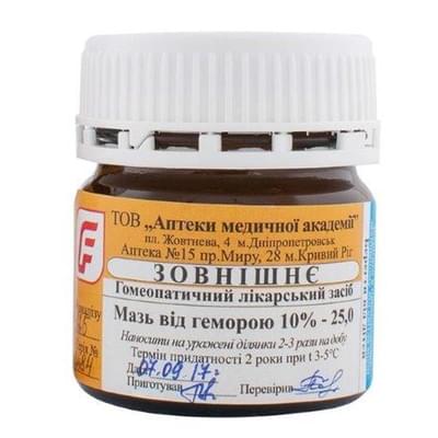 Мазь від геморою АМА складна по 25 г (флакон)