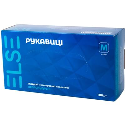 Перчатки смотровые Else нитриловые неприпудренные нестерильные размер M пара