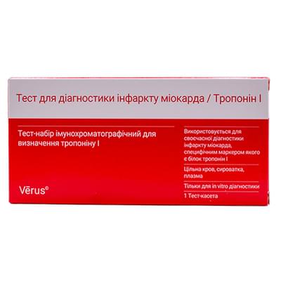 Тест-набор Тропонин-тест МБА иммунохроматографический для определения Тропонина I Verus 1 шт.