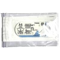 Шовный материал нерассасывающийся Prolene 8630G размер USP 5-0, режущая игла 19 мм, 3/8 круга, длина 45 см