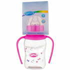 Купити Пляшечка для годування Lindo LI 146 вигнута з ручками та силіконовою соскою 125 мл Пляшечка для годування Lindo LI 146 вигнута з ручками та силіконовою соскою 125 мл