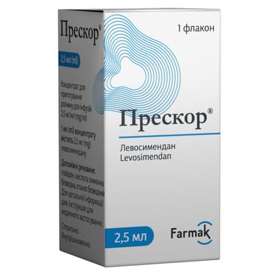 Прескор концентрат д/инф. 2,5 мг/мл по 2,5 мл (флакон)