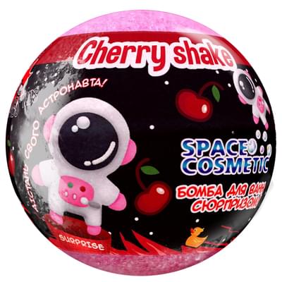 Бомба для ванн Aqua Shine Space Cosmetic Вишневий шовк з іграшкою 100 г