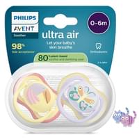 Пустышка силиконовая Avent SCF 087/04 Ultra air 0-6 месяцев 2 шт.