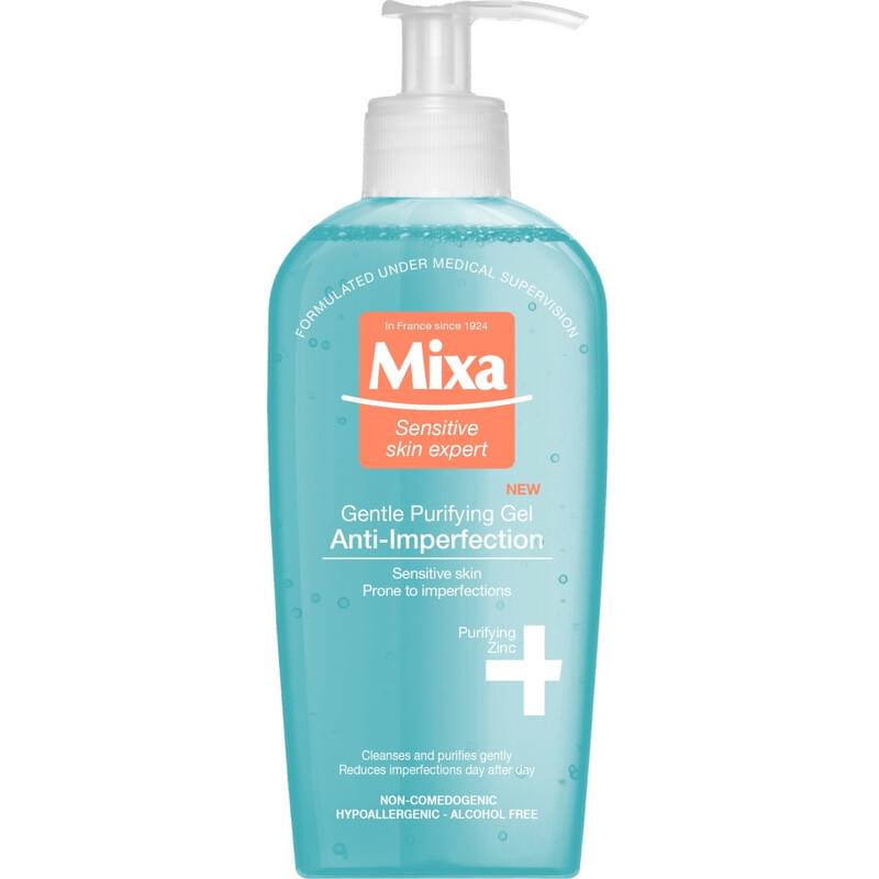 Гель для лица MIXA (Микса) для умывания очищающий для