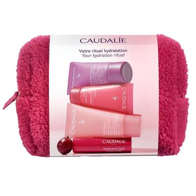 Набор Caudalie Дорожный 2025 Гиалуроновый лосьон 30 мл + Увлажняющий крем 15 мл + Гель для умывания 30 мл + Бальзам для губ 4,5 г
