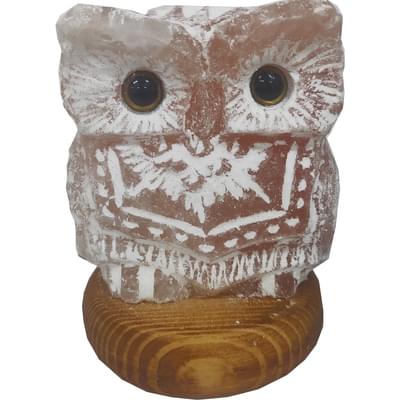 Світильник соляний Філін-2 на пні 1,2 кг висота 14 см