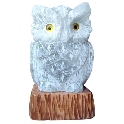 Світильник соляний Сова на пні 1,2 кг висота 14 см