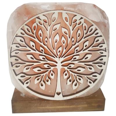 Світильник соляний з накладкою в асортименті 1,5 кг висота 15 см