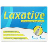 Мікроклізмаз гліцерином послаблююча ректальна в тубах з наконечником по 5 мл упаковка 8 шт