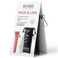 Набор косметический Babe Laboratorios Face and Lips pink флюид для лица 50 мл + тинт для губ 20 мл + Чехол для очков