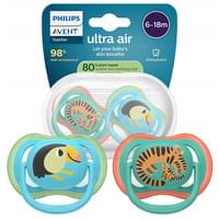 Пустышка силиконовая Avent SCF 087/11 Ultra air 6-18 месяцев 2 шт.