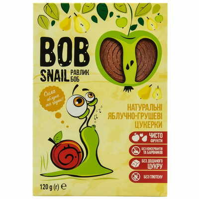 Конфеты Bob Snail Улитка Боб натуральные яблочно-грушевые 120 г