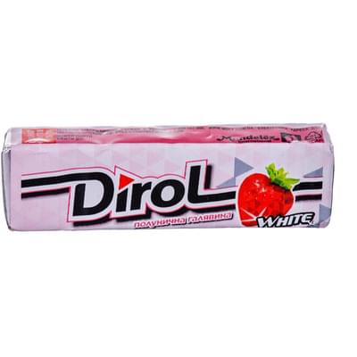 Жевательная резинка Dirol White без сахара со вкусом клубники 14 г