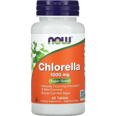 Now Хлорелла Chlorella по 1000 мг №60