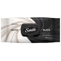 Серветки вологі Smile Чорні та білі 84 шт.