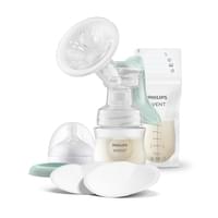 Набор для грудного вскармливания Avent SCF 417/20 набор для сцеживания ручной, соска Natural Природный Поток, вкладыши в бюстгальтер, пакеты