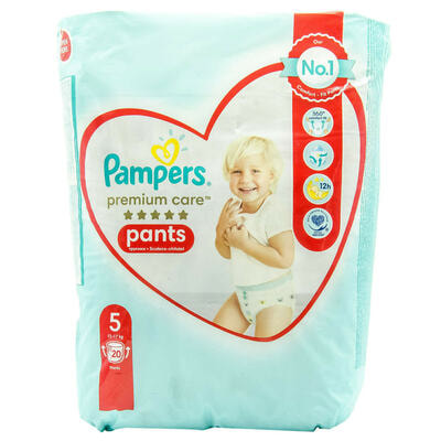 Підгузки-трусики Pampers Premium Care Junior Pants розмір 5, 12-17 кг, 20 шт.