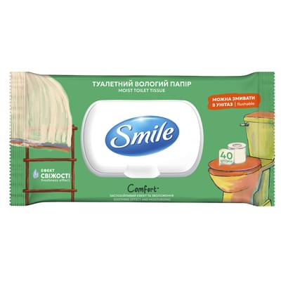 Папір туалетний вологий Smile Comfort 40 шт.
