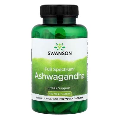 Ашваганда корень SWANSON Ashwagandha 450 мг капсулы №100