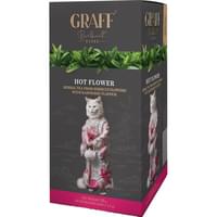 Чай травяной каркаде Graff Hot flower Горячий цветок с ароматом малины в фильтр-пакетах по 1,5 г 20 шт.