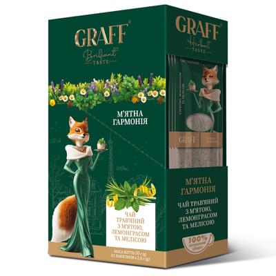 Чай травяной Graff Mint Harmony Мятная гармония фильтр-пакетах по 2 г 15 шт.