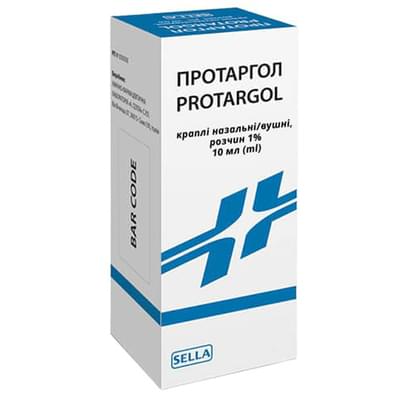 Протаргол А.Селла капли назал. и ушн. раствор 1% по 10 мл (флакон)