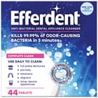 Антибактеріальні таблетки Efferdent Повне очищення для очищення зубних протезів та ортодонтичних апаратів 44 шт.