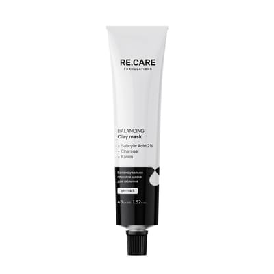 Маска для лица Re.Care Balancing Clay Mask глиняная балансирующая 45 мл