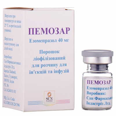 Пемозар порошок д/ін. та інф. по 40 мг (флакон)