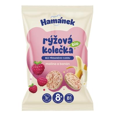 Хлебцы рисовые Hamanek с малиной и бананом 35 г