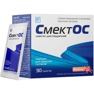 Смектос порошок д/орал. раствора по 3,26 г №30 (саше)