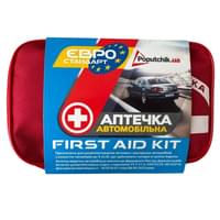 Аптечка медицинская автомобильная Poputchik Евростандарт согласно ТУ (02-005-М) для укомплектования легковых и грузовых автомобил мягкий футляр