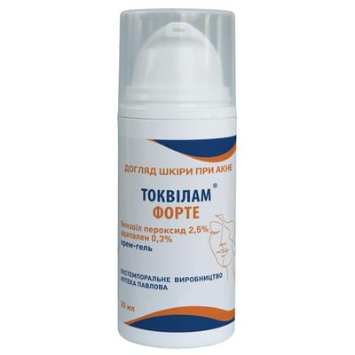 Крем-гель Токвилам Форте адапален 0,3% с бензоил пероксидом 2,5% 30 г