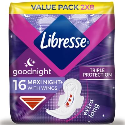 Прокладки гигиенические Libresse Maxi+ Goodnight 16 шт.