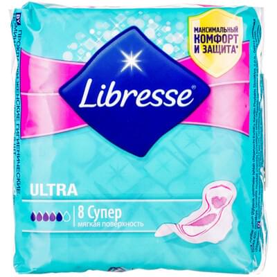 Прокладки гігієнічні Libresse Ultra Super Soft 8 шт.