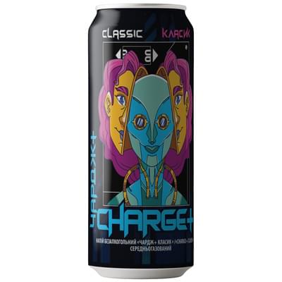 Напій безалкогольний Charge+ Classic енергетичний середньогазований 330 мл