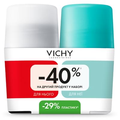 Набор Vichy Бом Сет Дезодоранты женский + мужской 48 часов 2026